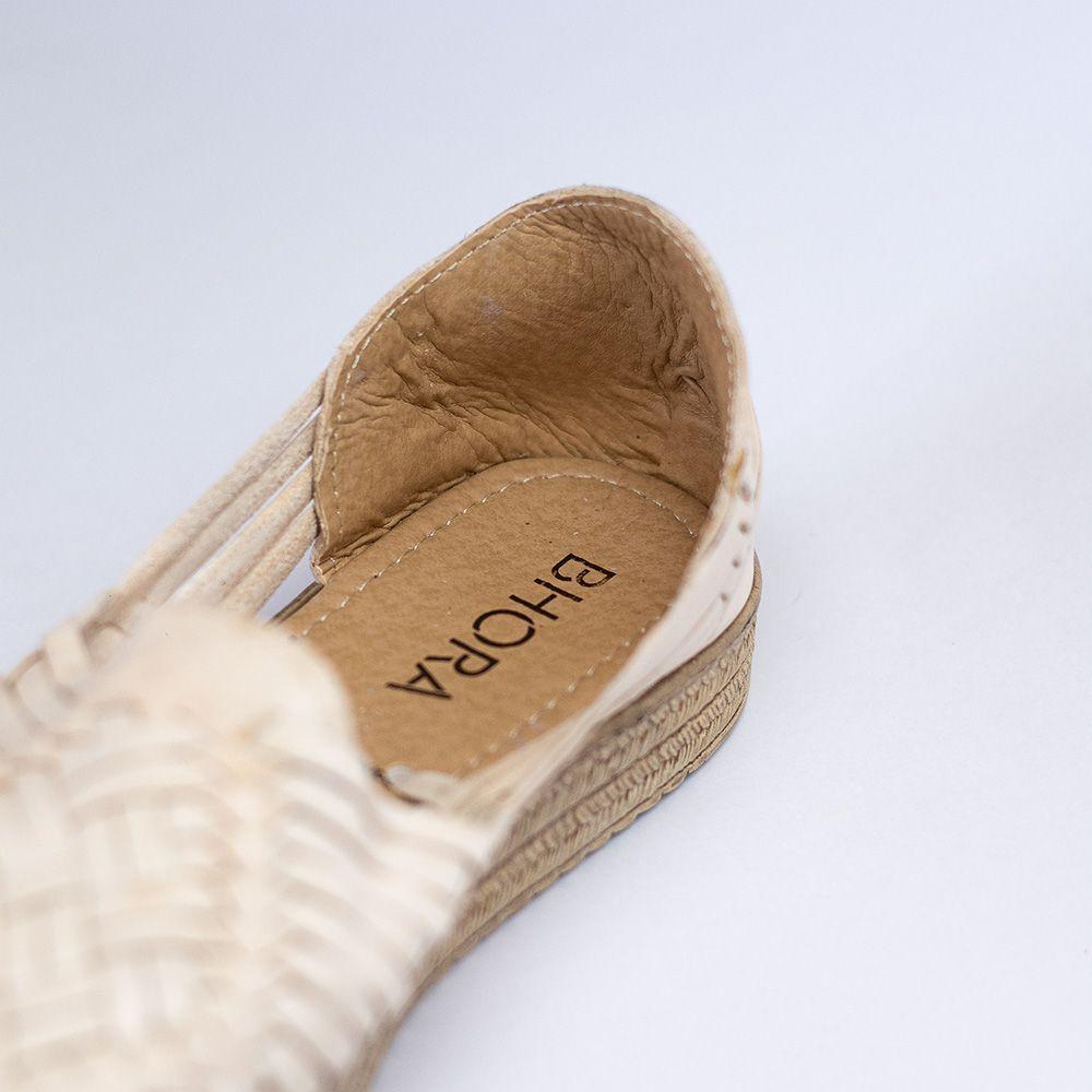 Zapatos de Cuero Tejidos Amalia Nude-2