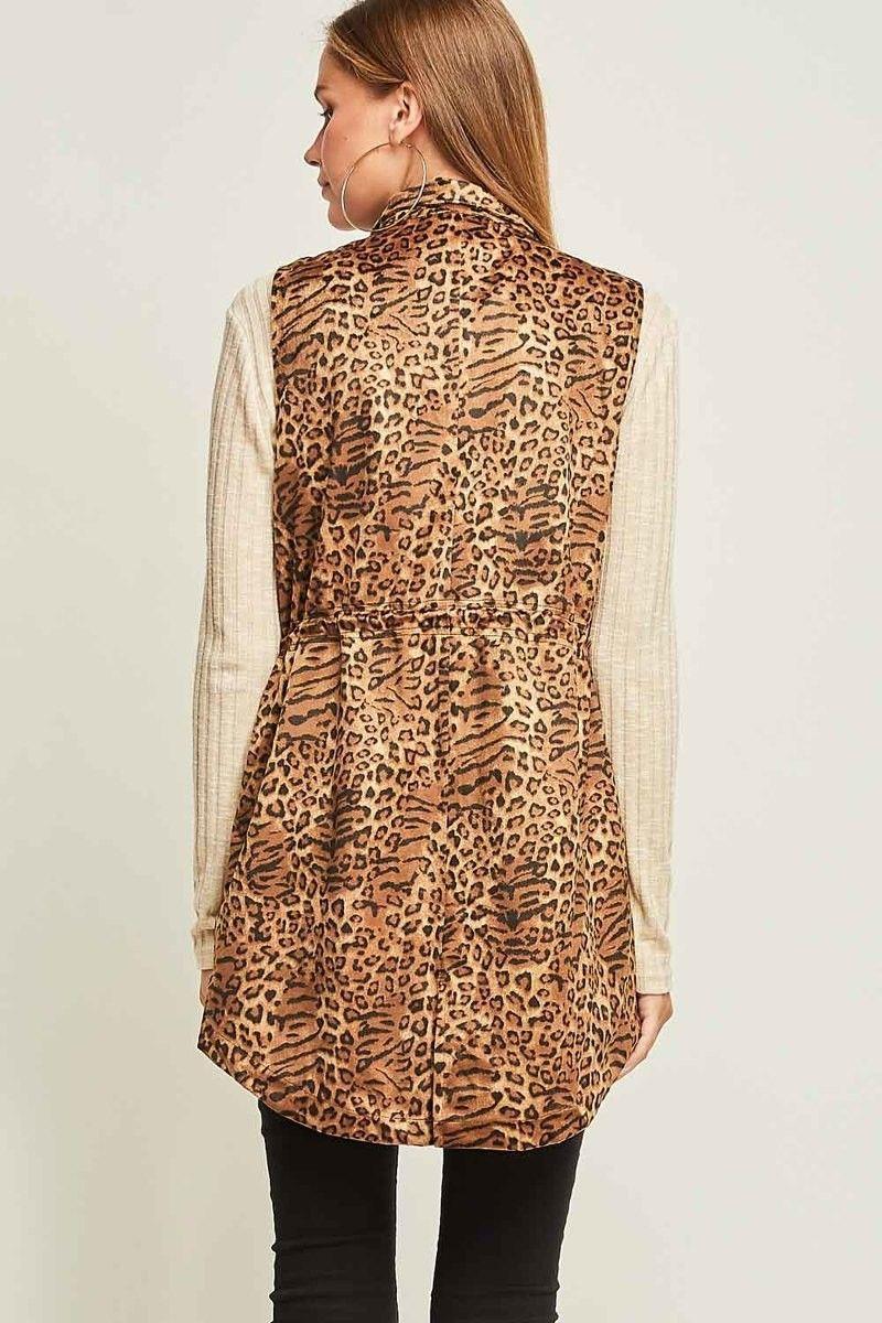 Chaqueta Mujer Sin Mangas Animal Print Forrada-3
