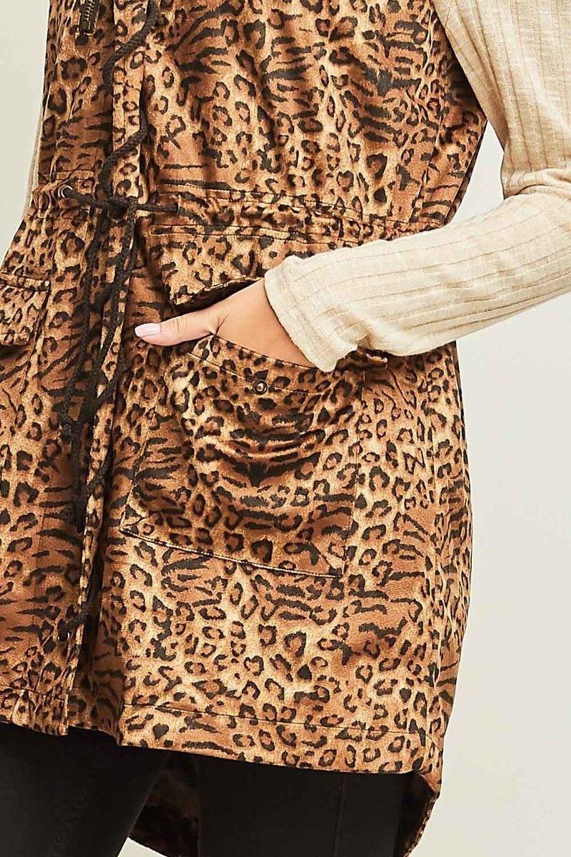 Chaqueta Mujer Sin Mangas Animal Print Forrada-6