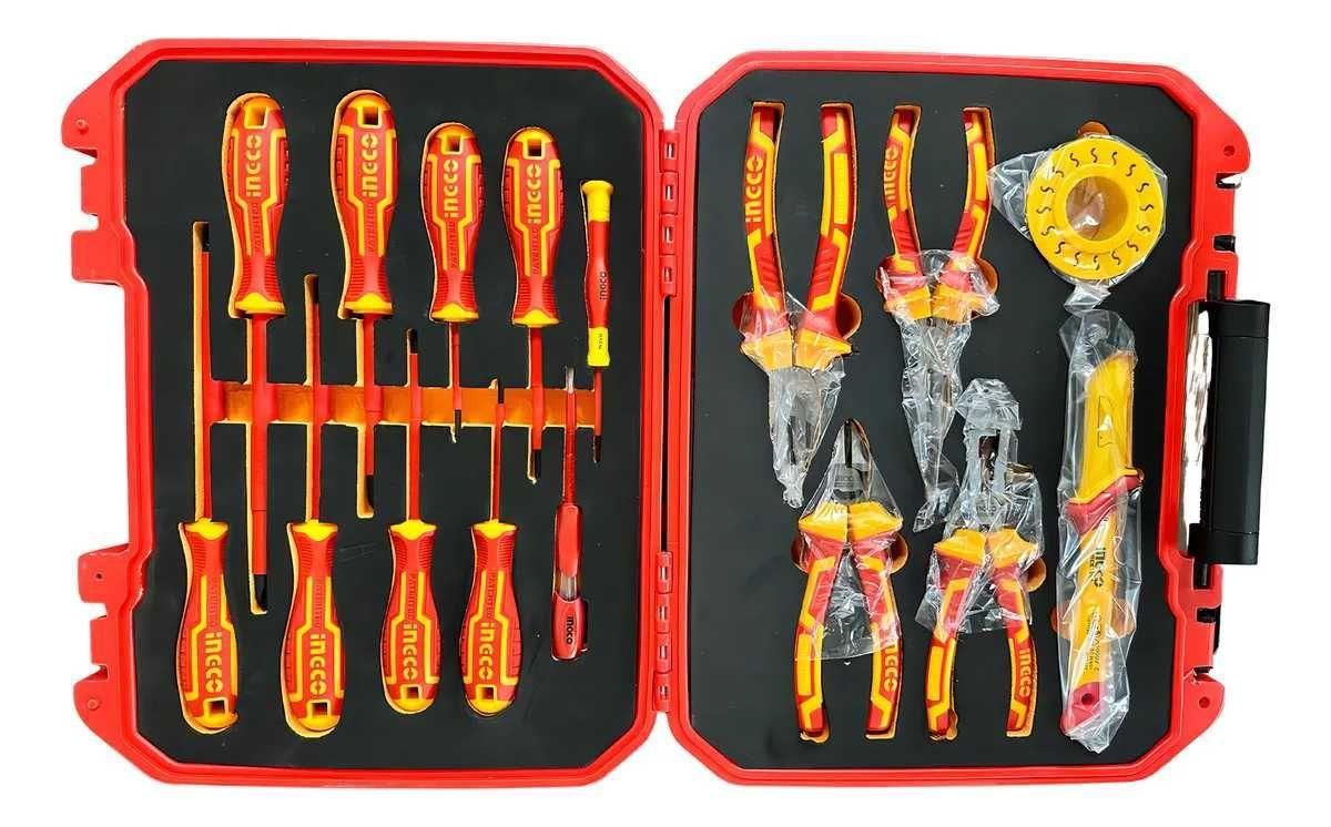 Set Herramientas Manuales Aisladas Diel ctricos 16 Piezas Hkith1601 Ingco Color Rojo Rojo-2
