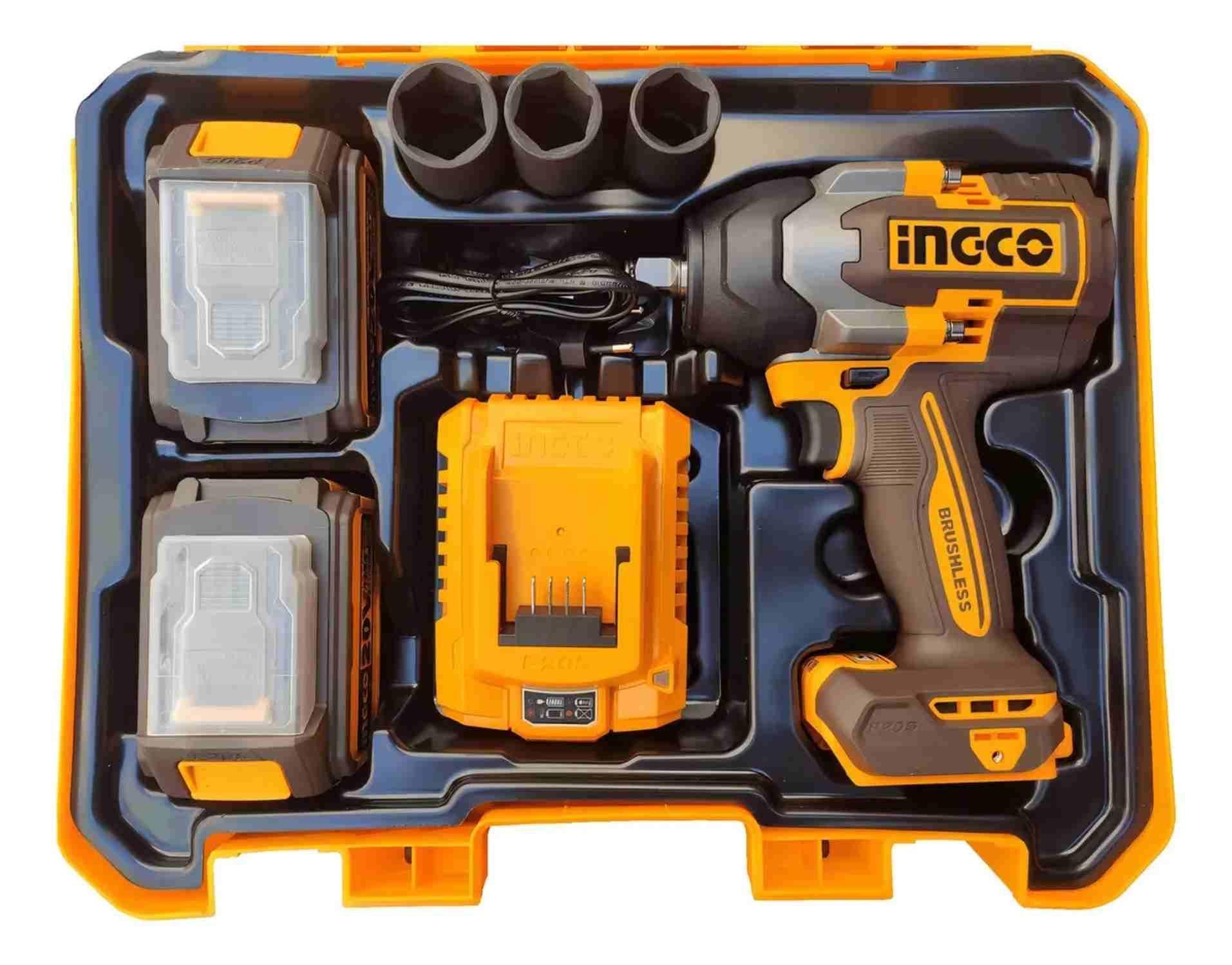 Llave de Impacto Inalámbrica 20V 850NM + 2 Baterías 4AH + Cargador Rápido-1