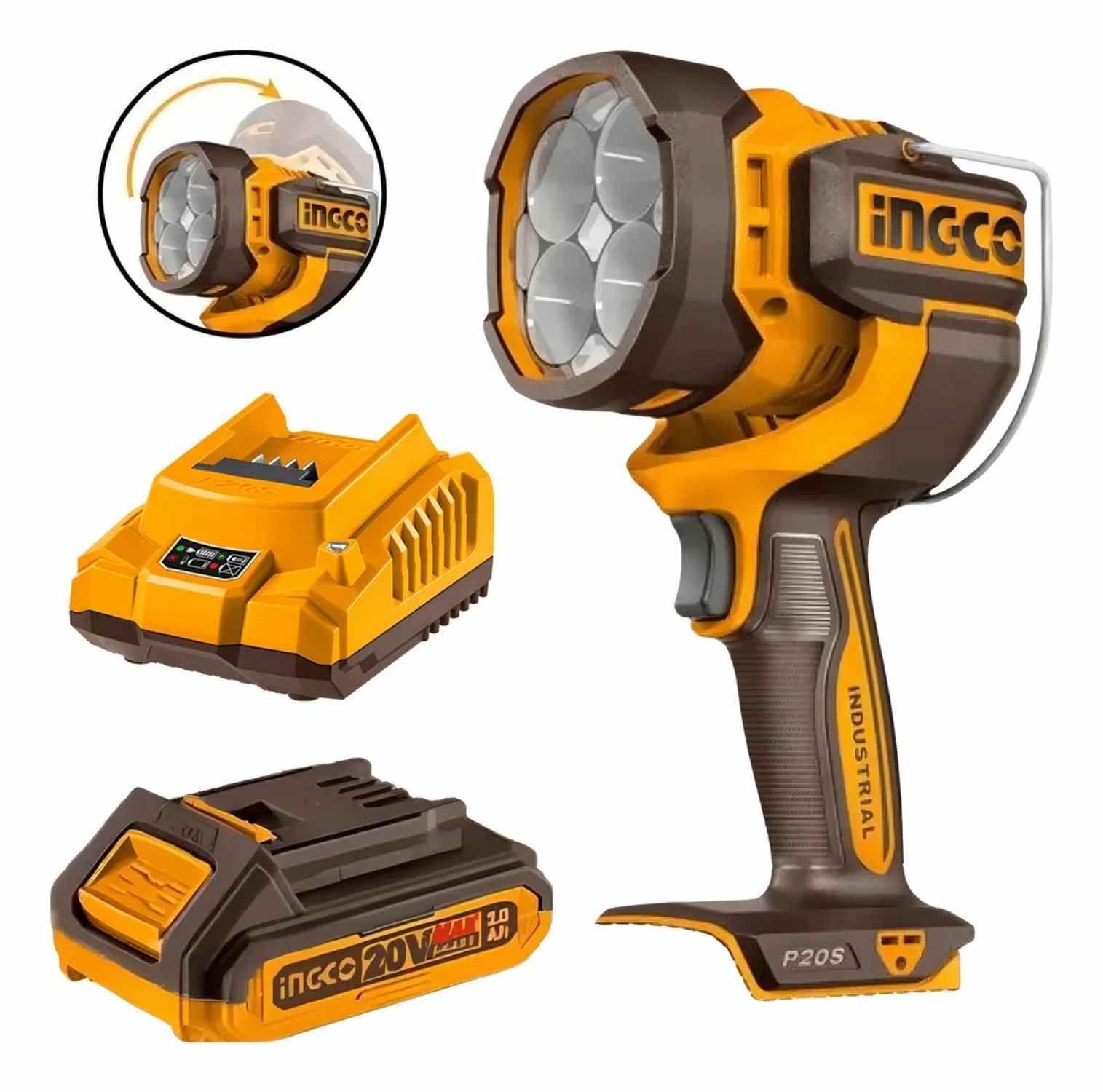 Linterna T ctica Recargable Ingco P20s Color Amarillo-0