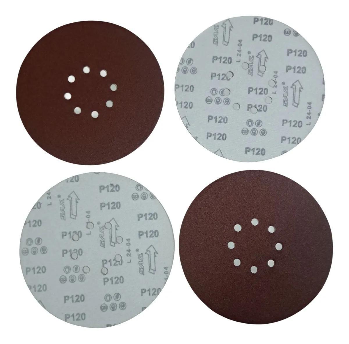 Lijas Velcro 225mm 9 100uds 8 Hoyos Para Lijado Grano 120 120-1