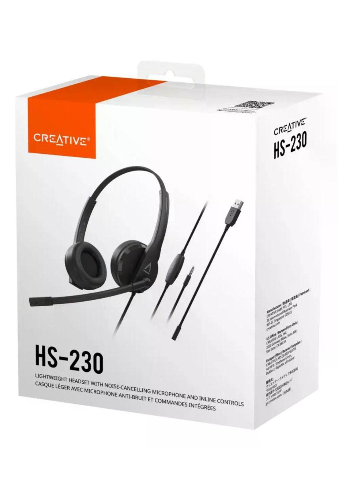 Audifono Headset Creative Hs-230 Negro Usb Y 3.5 Negro-1
