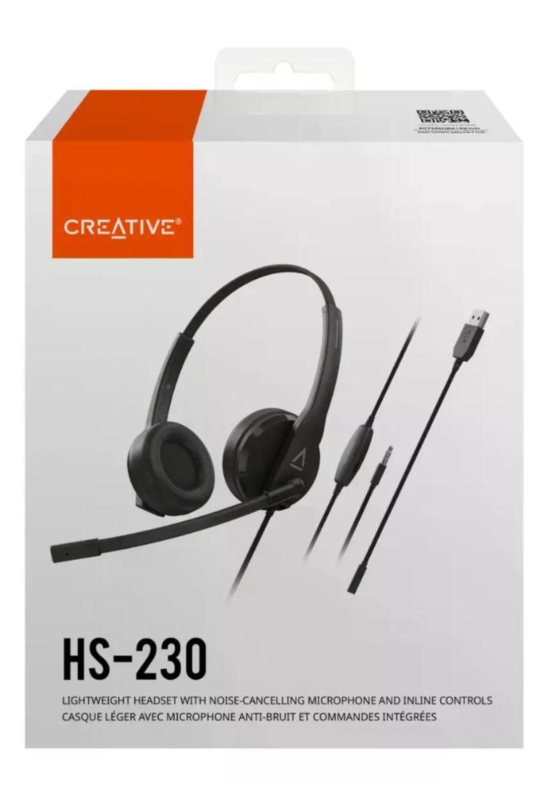 Audifono Headset Creative Hs-230 Negro Usb Y 3.5 Negro-5