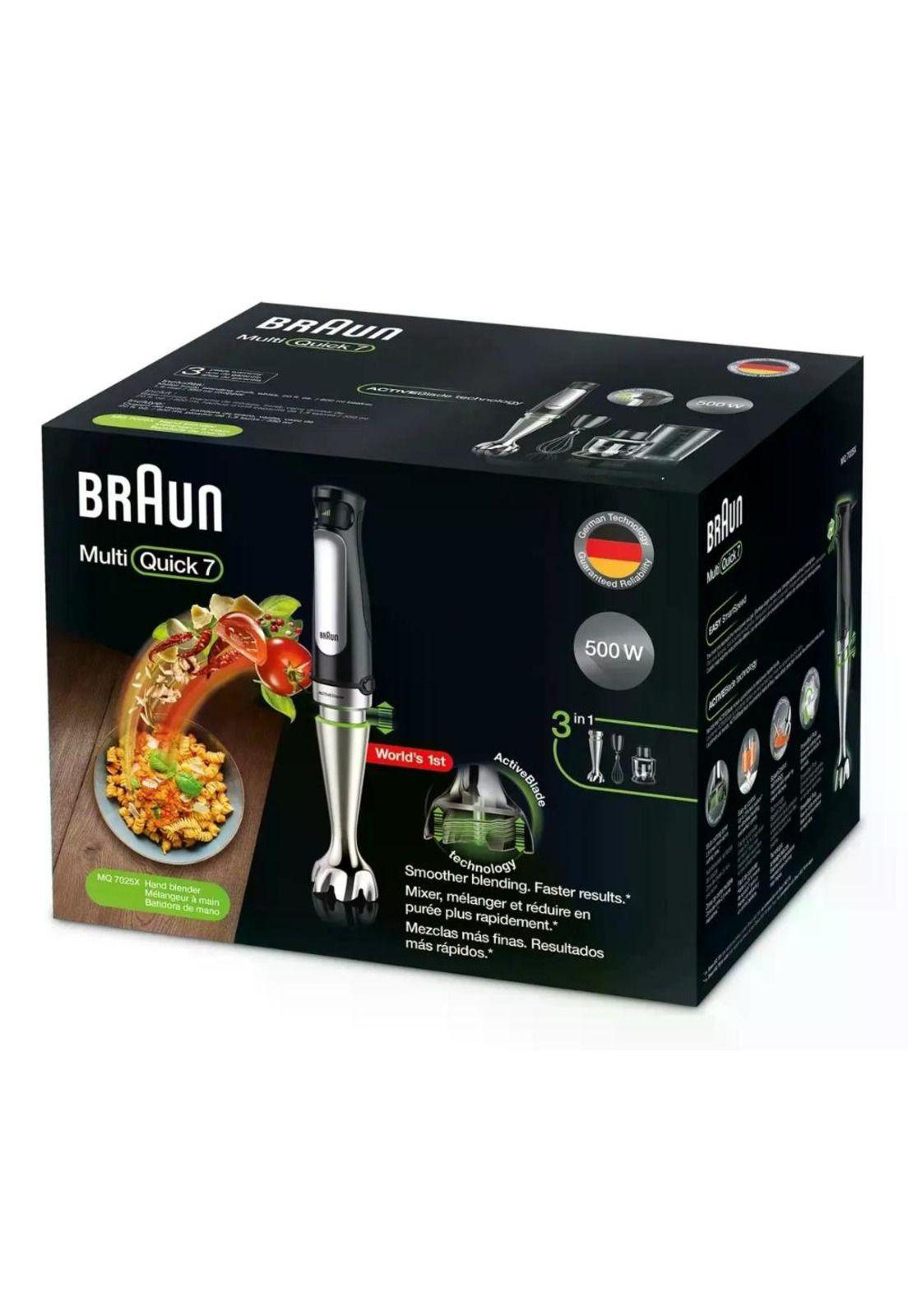 Batidora De Inmersion Minipimer Braun Multiquick 7 Picadora Negro-2