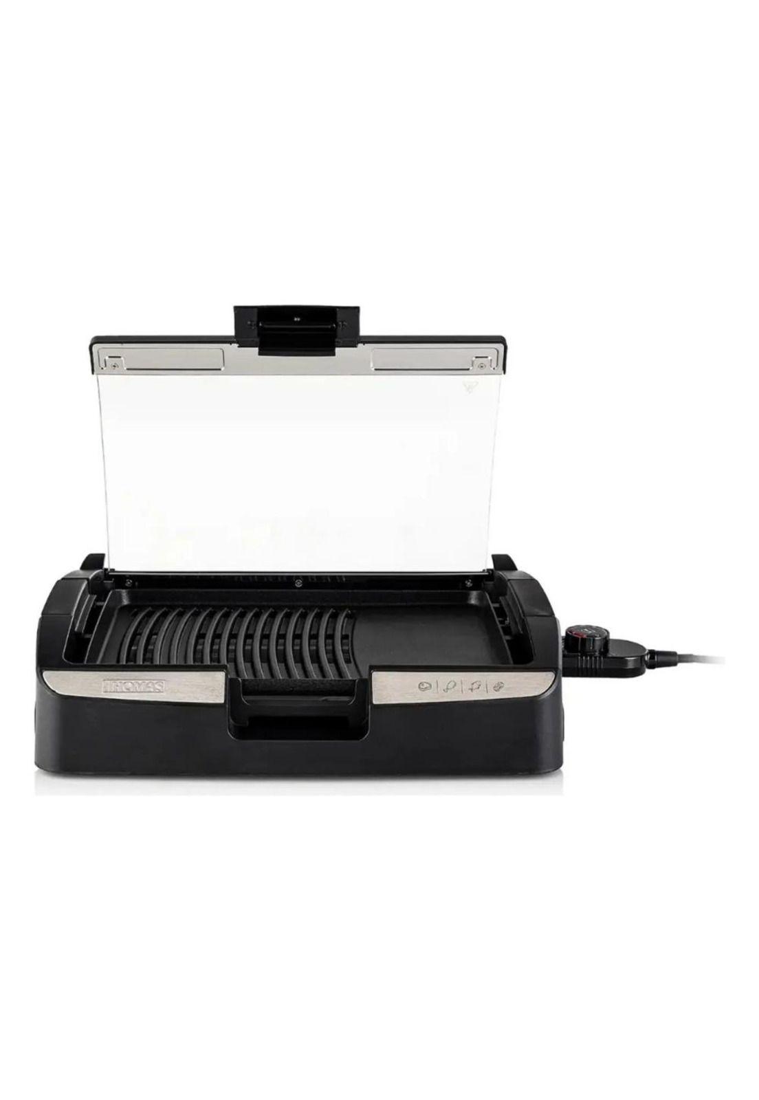 Parrilla Electr Thomas Th-224 1500w 225c Tapa Limpieza Fácil Negro-3