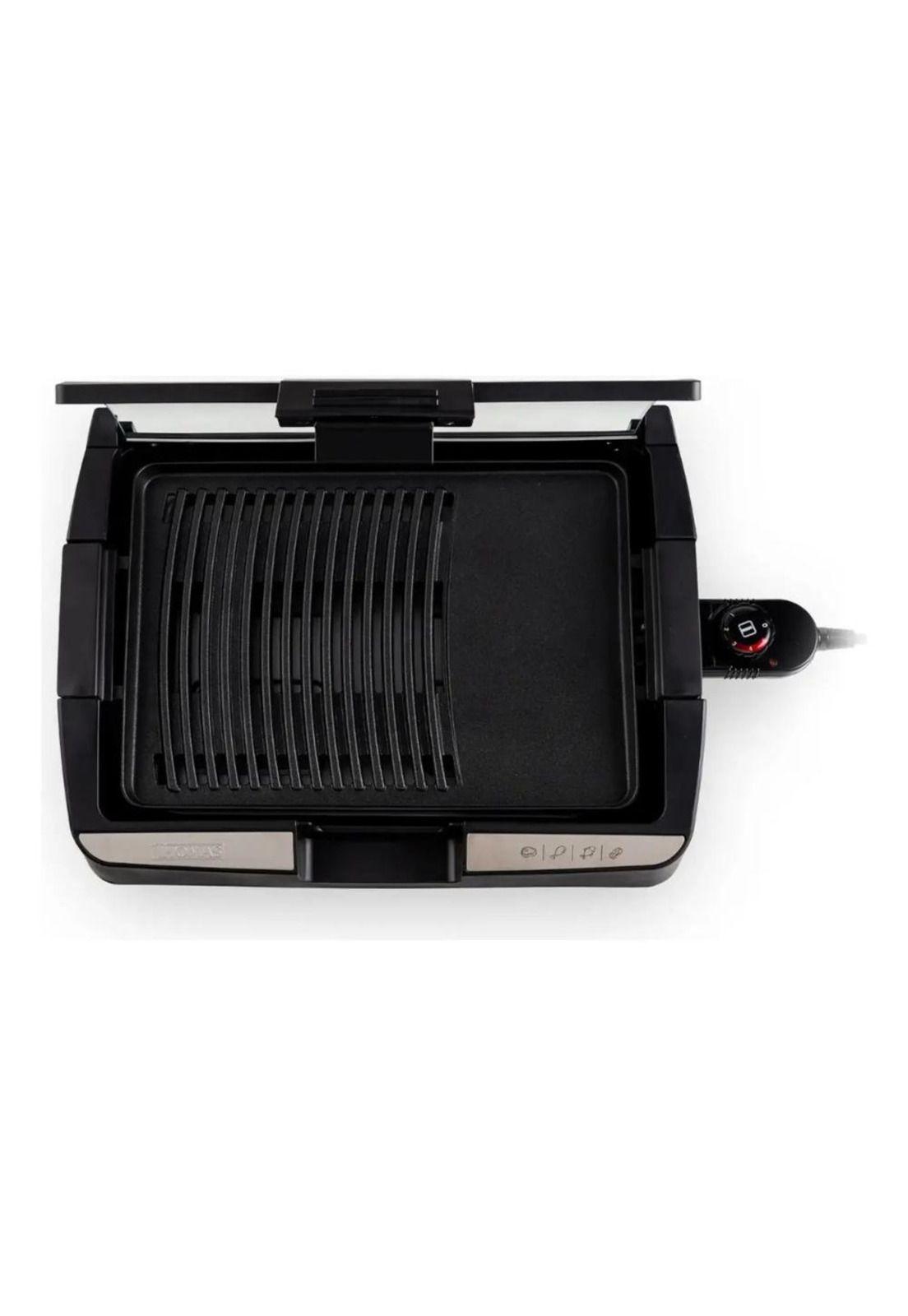 Parrilla Electr Thomas Th-224 1500w 225c Tapa Limpieza Fácil Negro-4