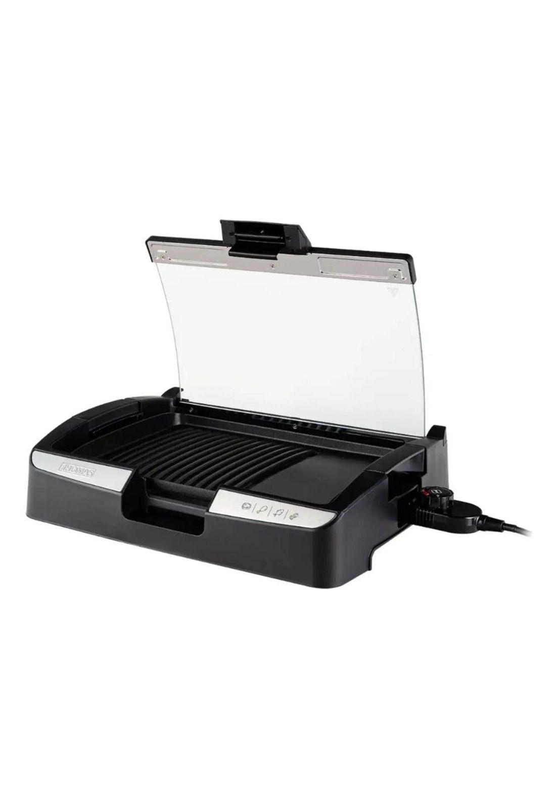 Parrilla Electr Thomas Th-224 1500w 225c Tapa Limpieza Fácil Negro-9