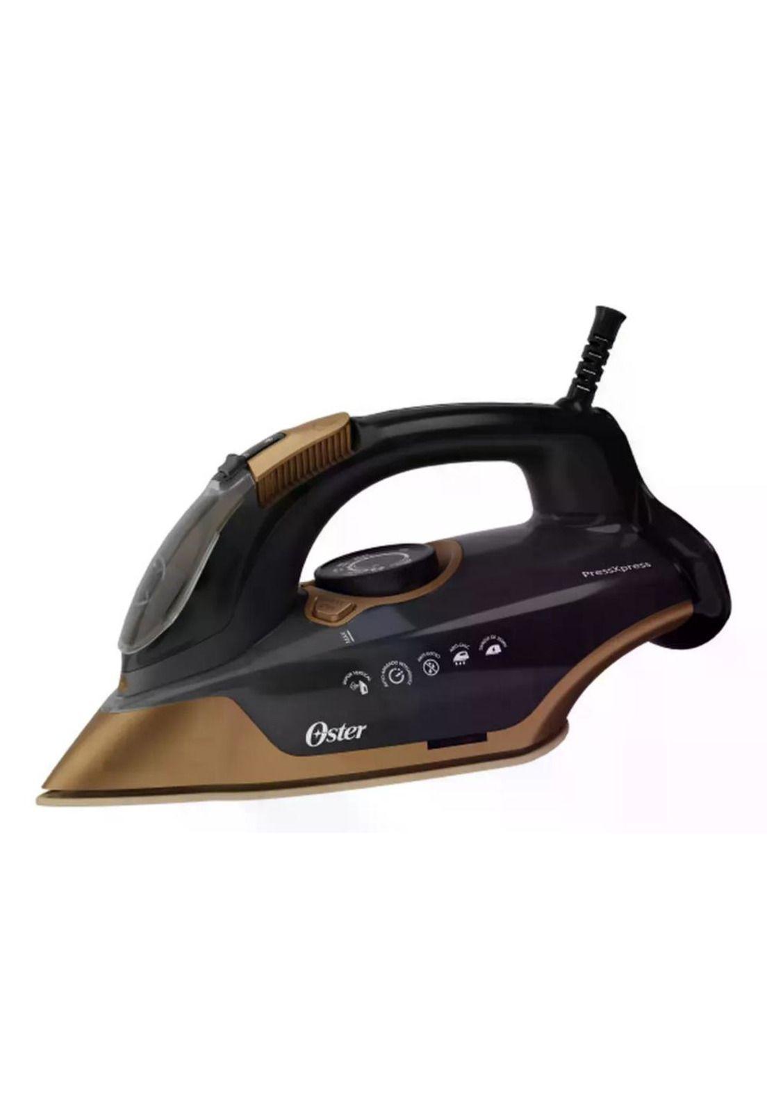 Plancha Oster Pressxpress Base Diamante Xl Vapor 240g Negro-0