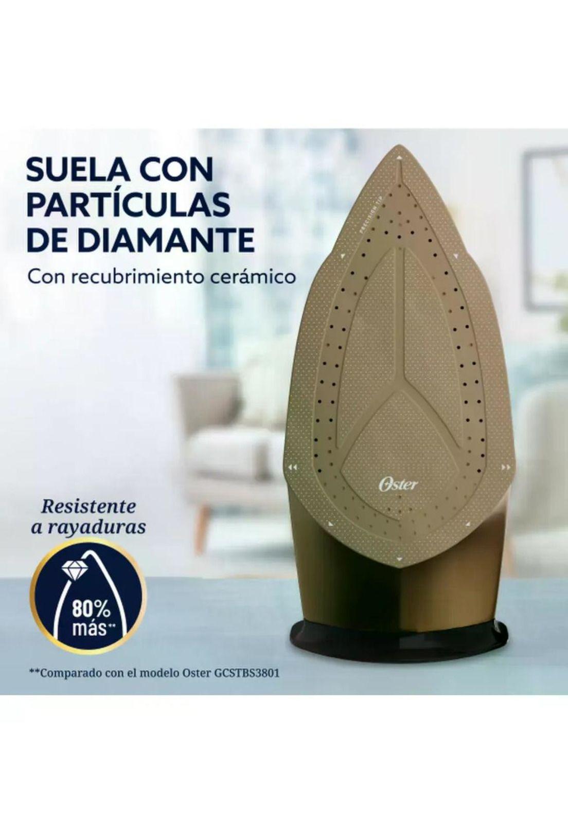 Plancha Oster Pressxpress Base Diamante Xl Vapor 240g Negro-3