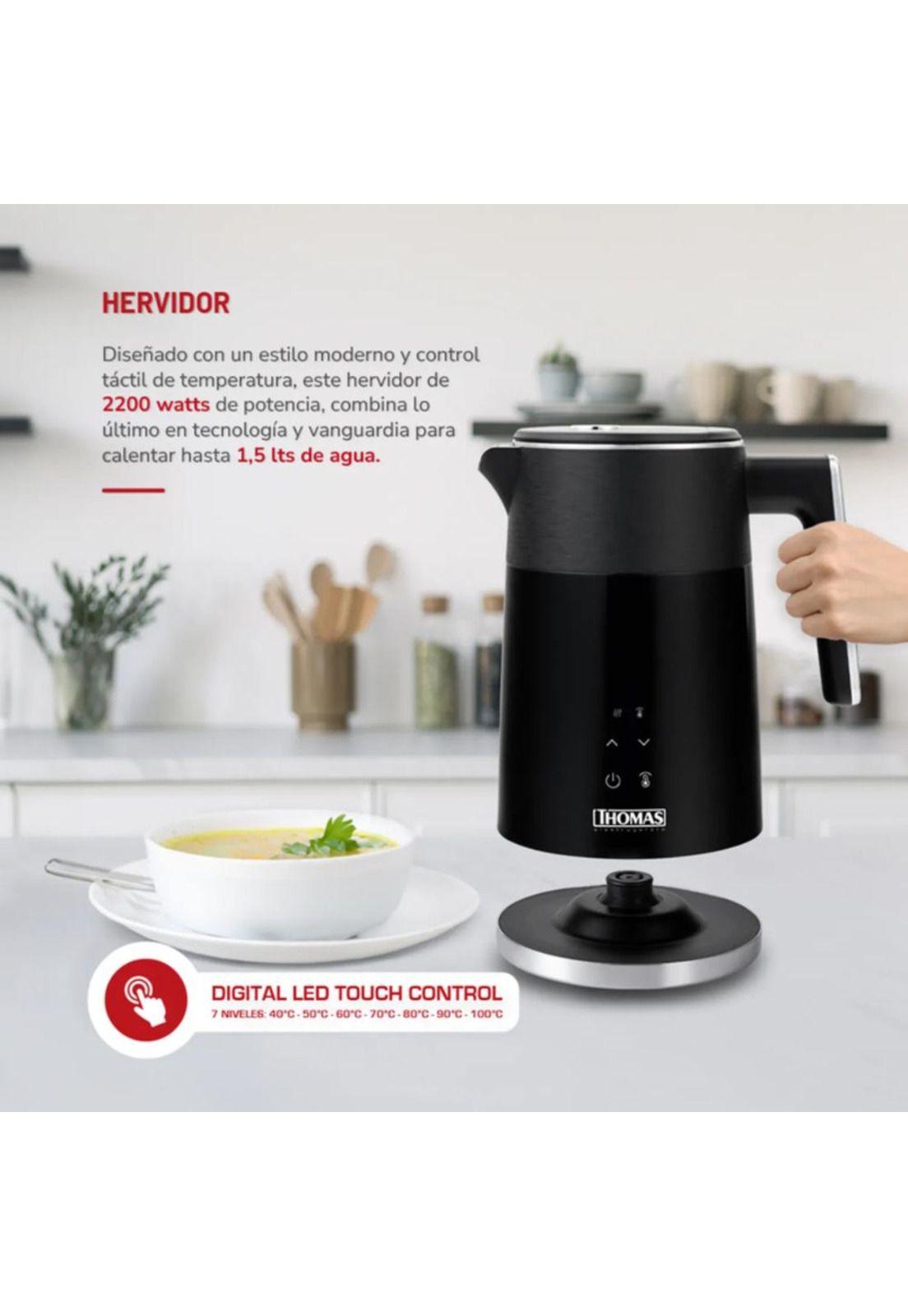Hervidor Thomas Th-6220dn 1.5l Control Temperatura Negro-2