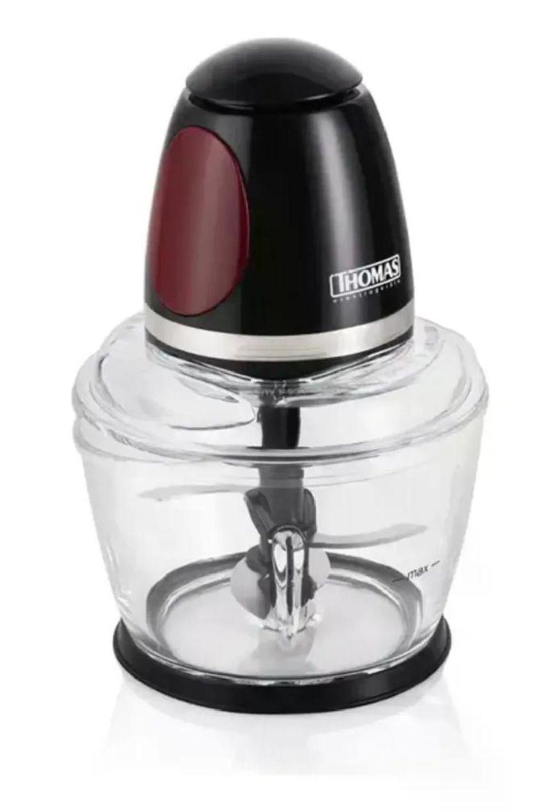 Picadora Thomas Th-9005v 200w Vidrio 1l One Touch Inox Negro-3