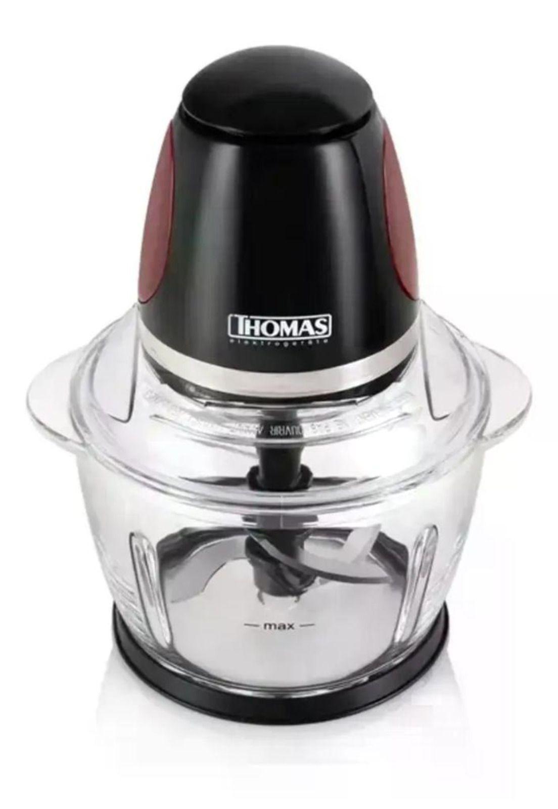 Picadora Thomas Th-9005v 200w Vidrio 1l One Touch Inox Negro-5