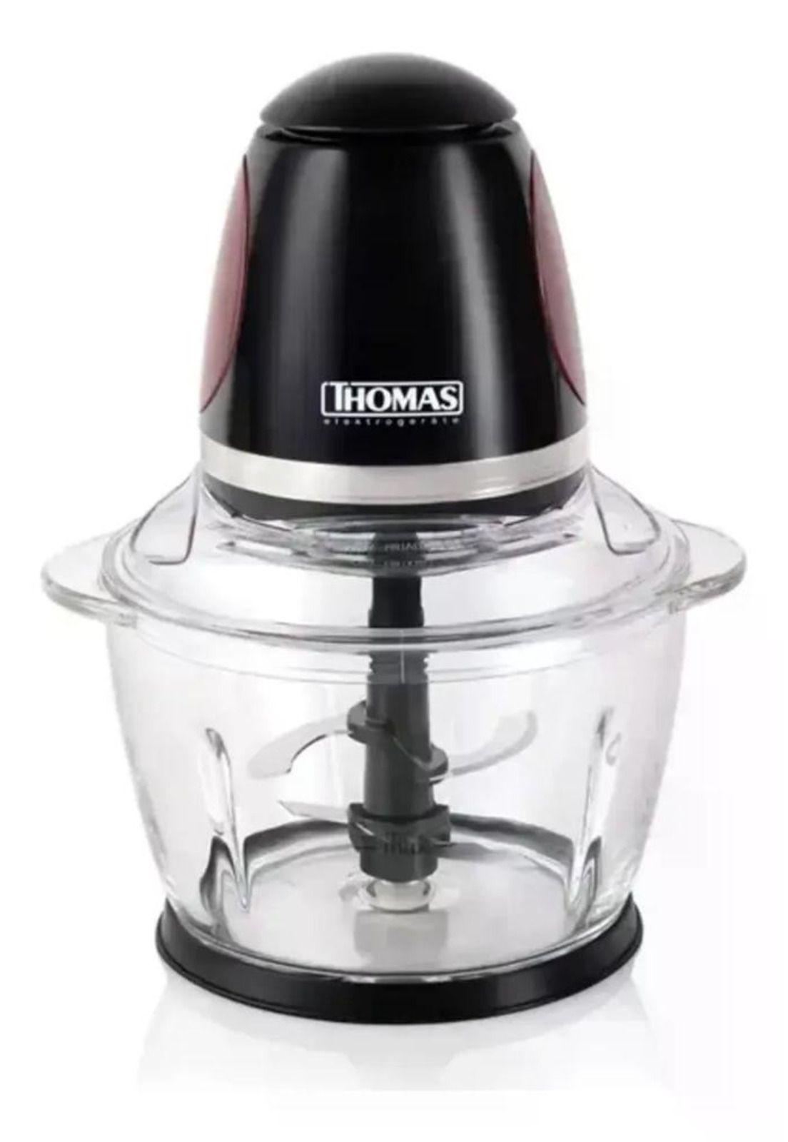 Picadora Thomas Th-9005v 200w Vidrio 1l One Touch Inox Negro-7