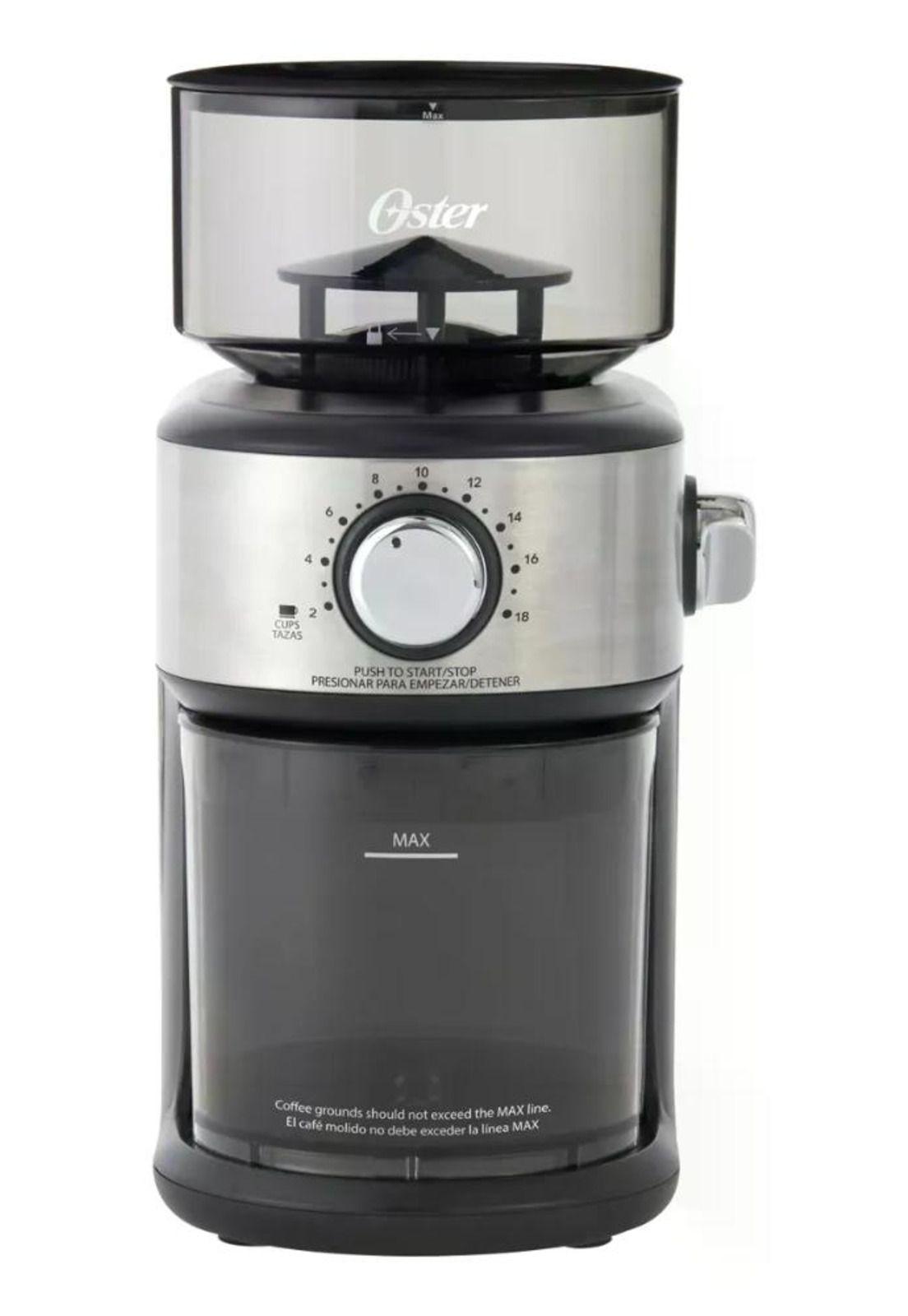 Molinillo De Café Oster Automático Muelas 18 Niveles 227g Gris-0