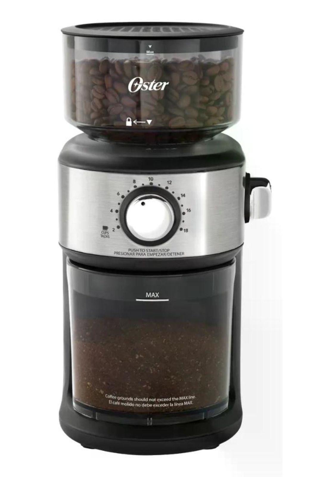 Molinillo De Café Oster Automático Muelas 18 Niveles 227g Gris-2