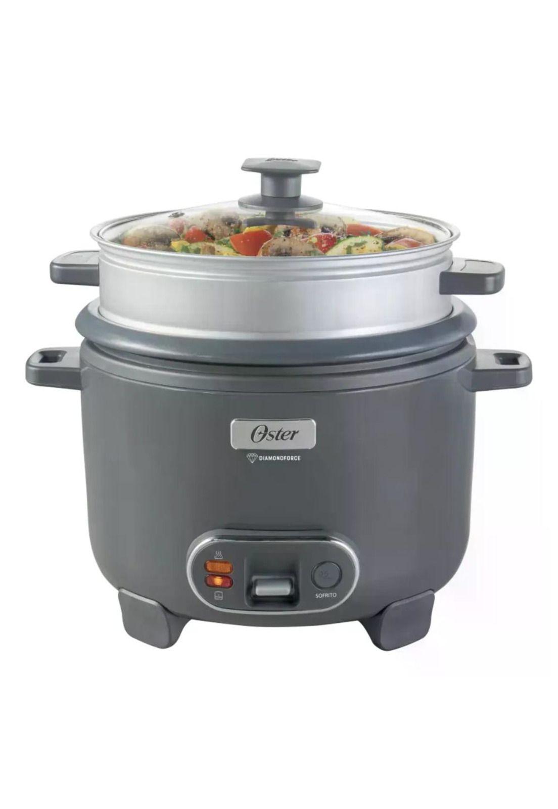 Arrocera Oster 12 Tazas Sofrito Y Vaporera Mod 2212406 Gris-0