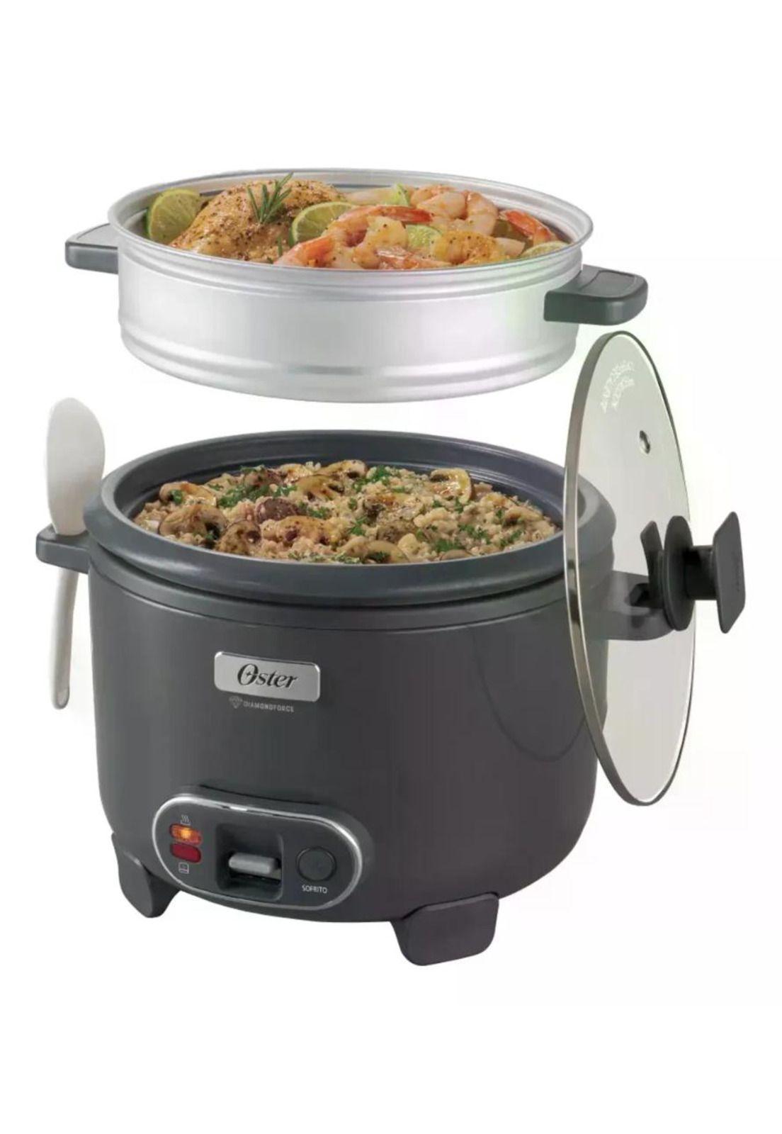 Arrocera Oster 12 Tazas Sofrito Y Vaporera Mod 2212406 Gris-2