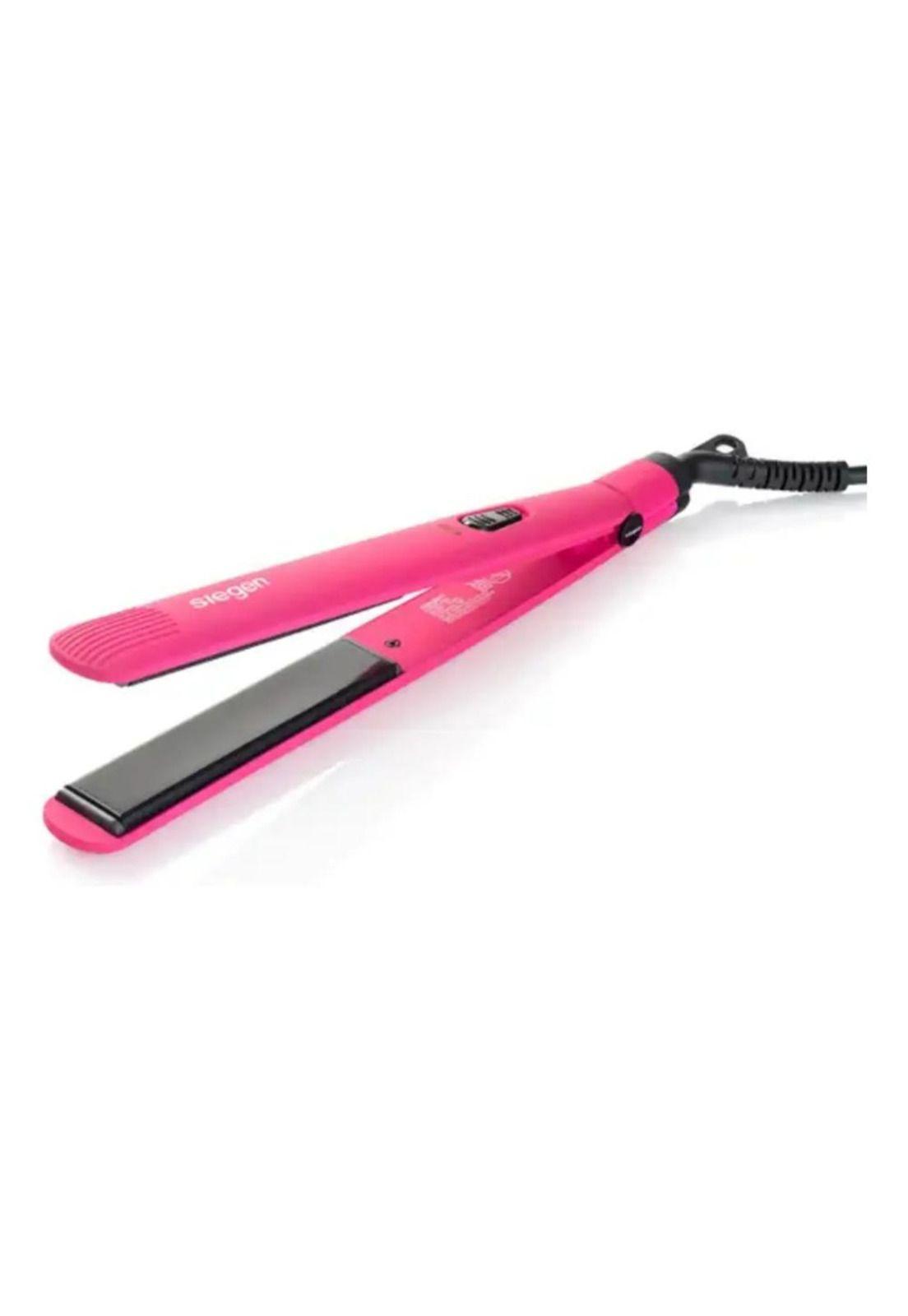 Plancha Pelo Alisador Siegen Sg-3510 Ceramica Tourmalina Ros Rosa-0