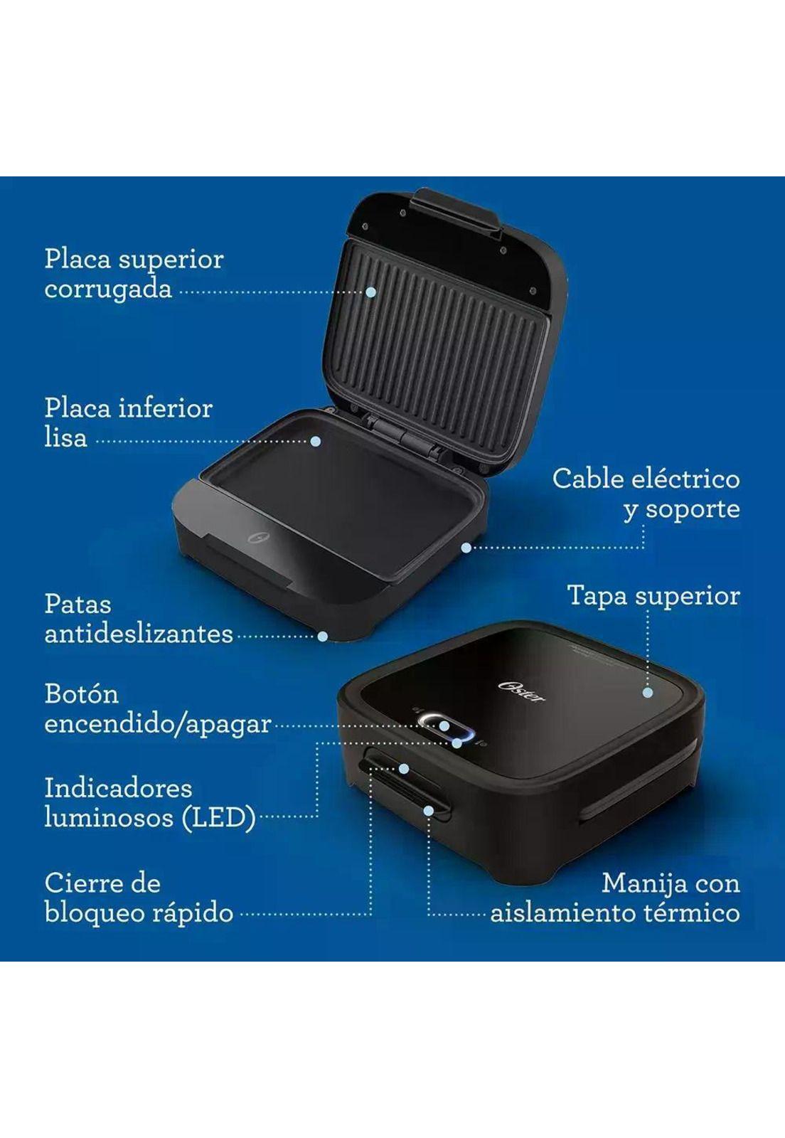 Sandwichera Oster Plato Hondo Negro-4