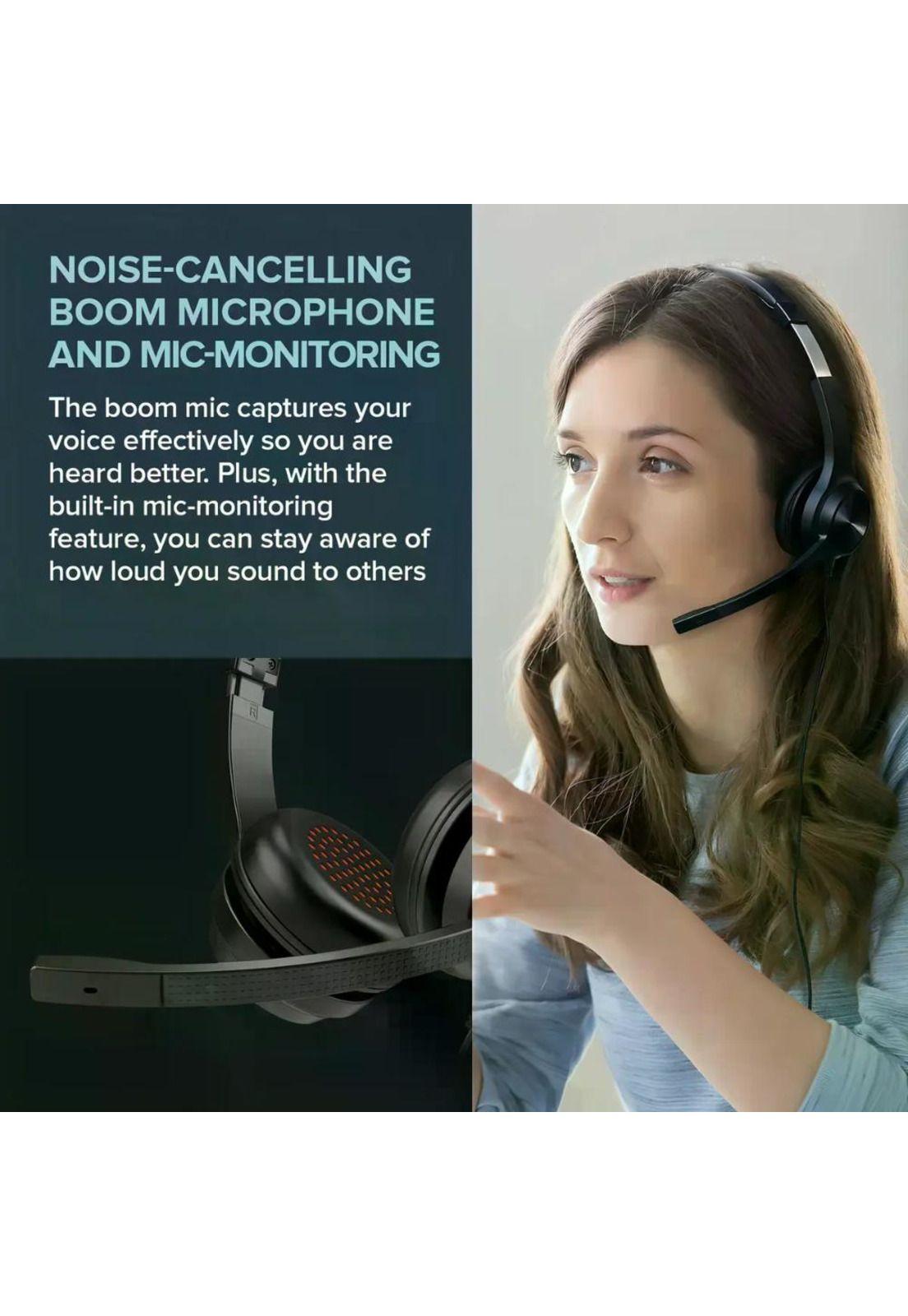 Auricular Creative Chat Usb-c Over-ear Con Cancelación De Ruido Y Micrófono Negro-4
