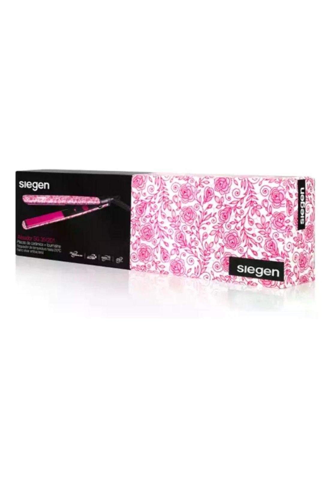 Plancha Alisador Siegen Sg-3512d1 Ceramica Tourmalina Diseno Rosa-2