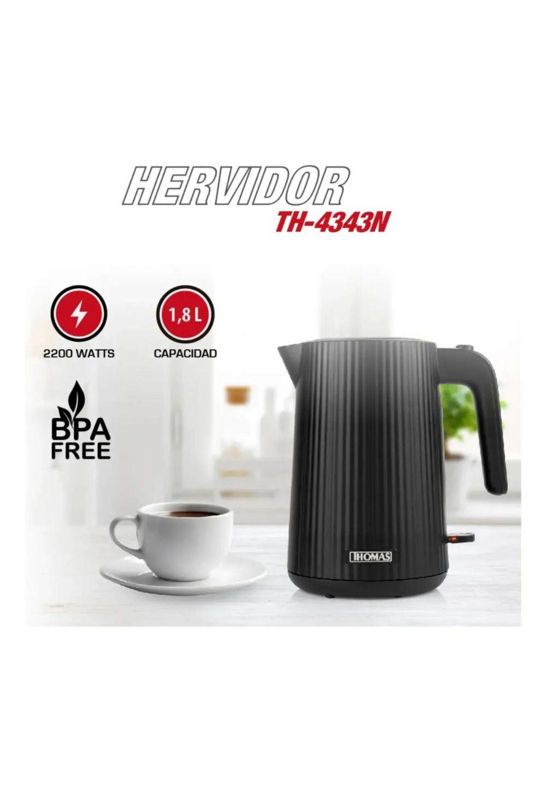 Hervidor Thomas Th-4343n 1.8l 2200w Rápido Y Económico Negro-7