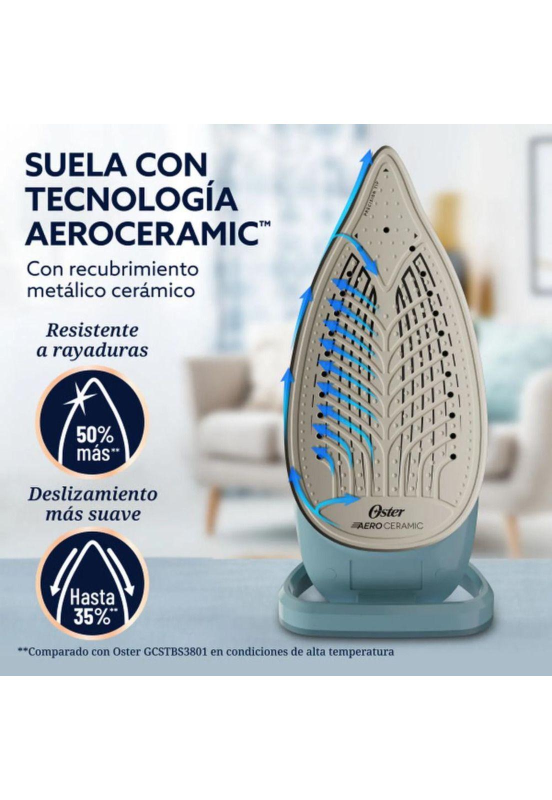 Plancha Oster Aeroglide Plus S7400 Vapor 200gr 1600w Verde-3