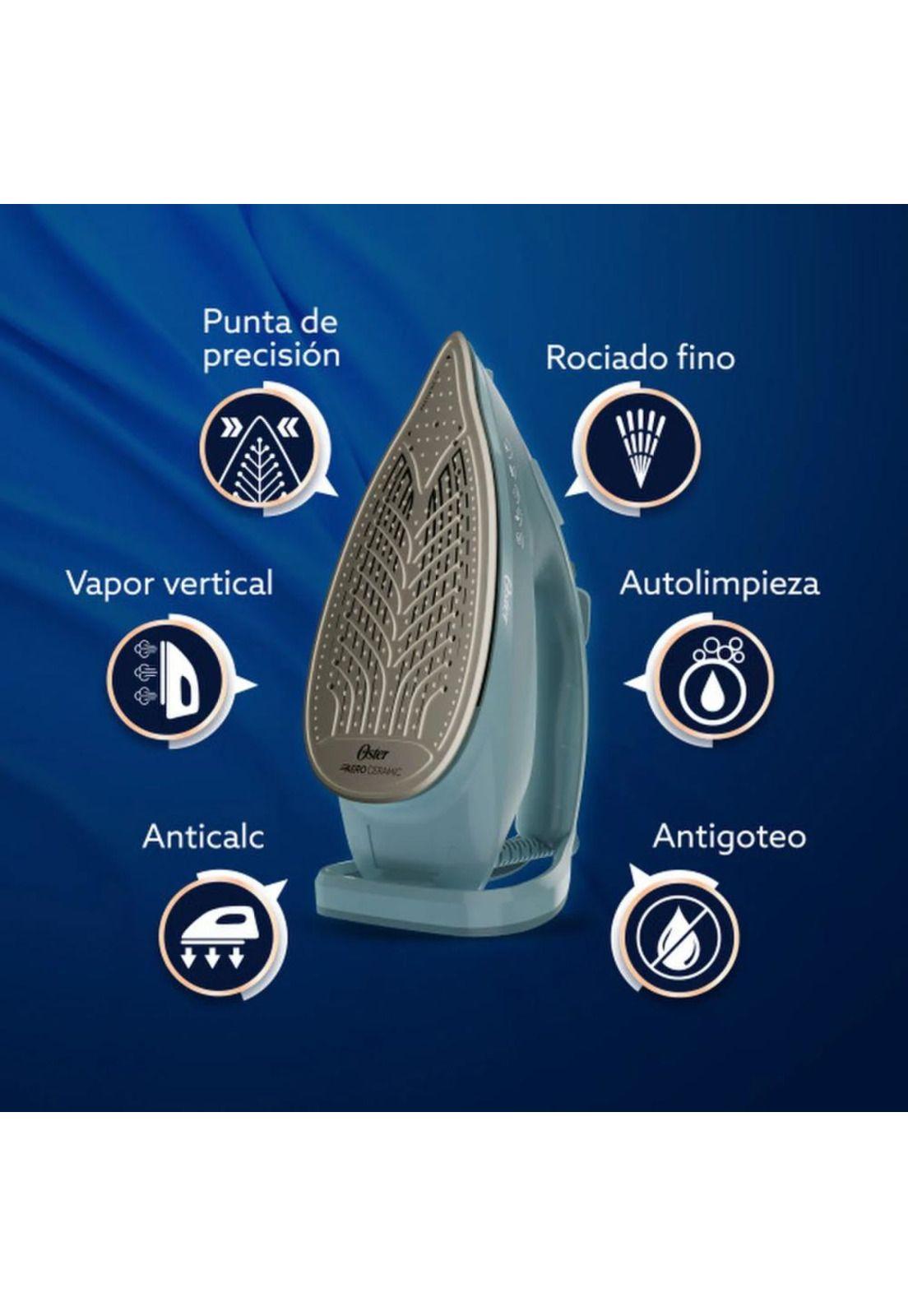 Plancha Oster Aeroglide Plus S7400 Vapor 200gr 1600w Verde-5