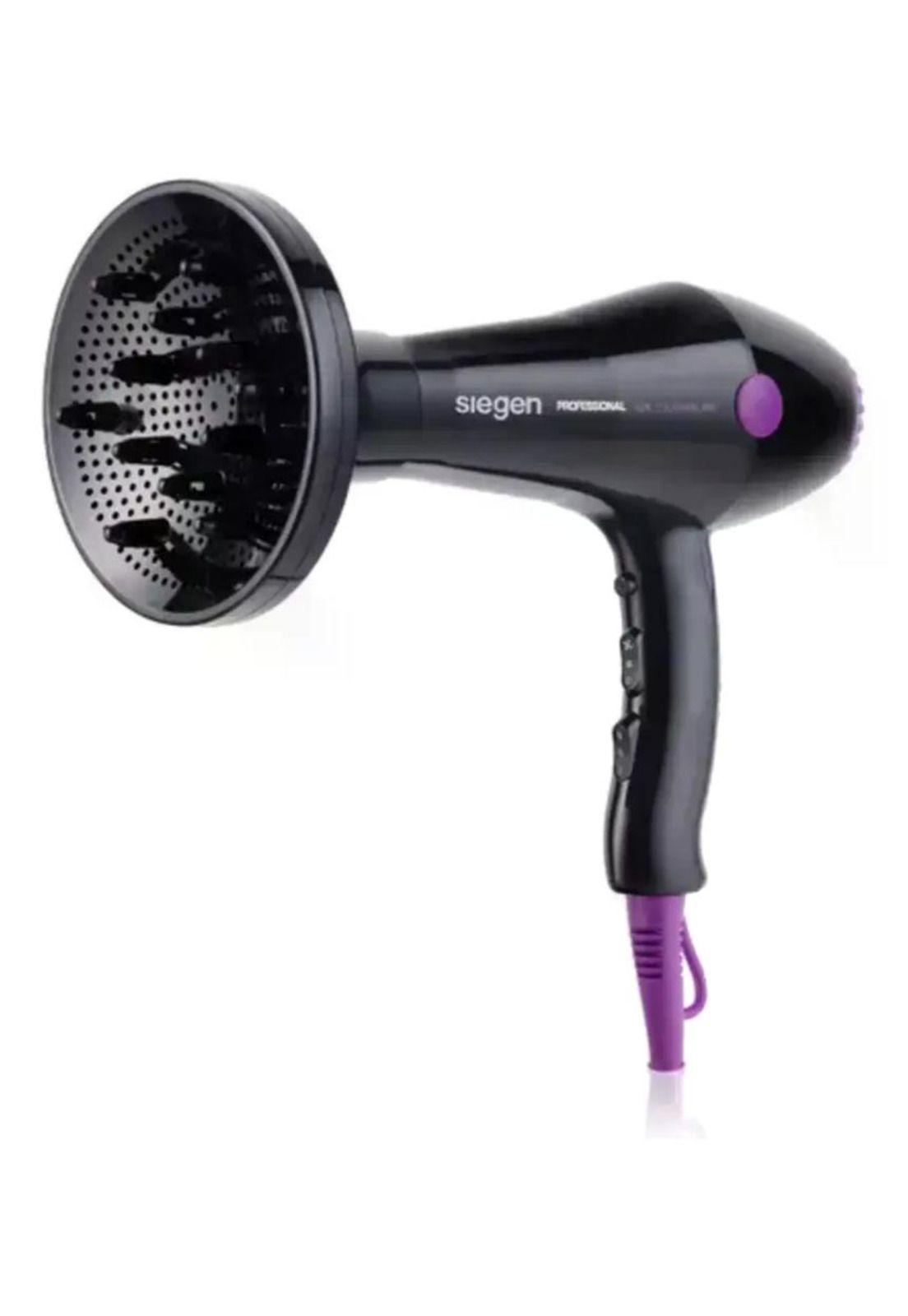 Secador De Pelo Siegen Sg-3049 2000w Ionico Difusor Negro-2