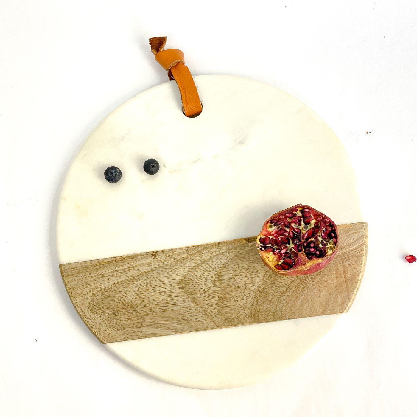 TABLA CIRCULAR DE MARMOL BLANCO -1