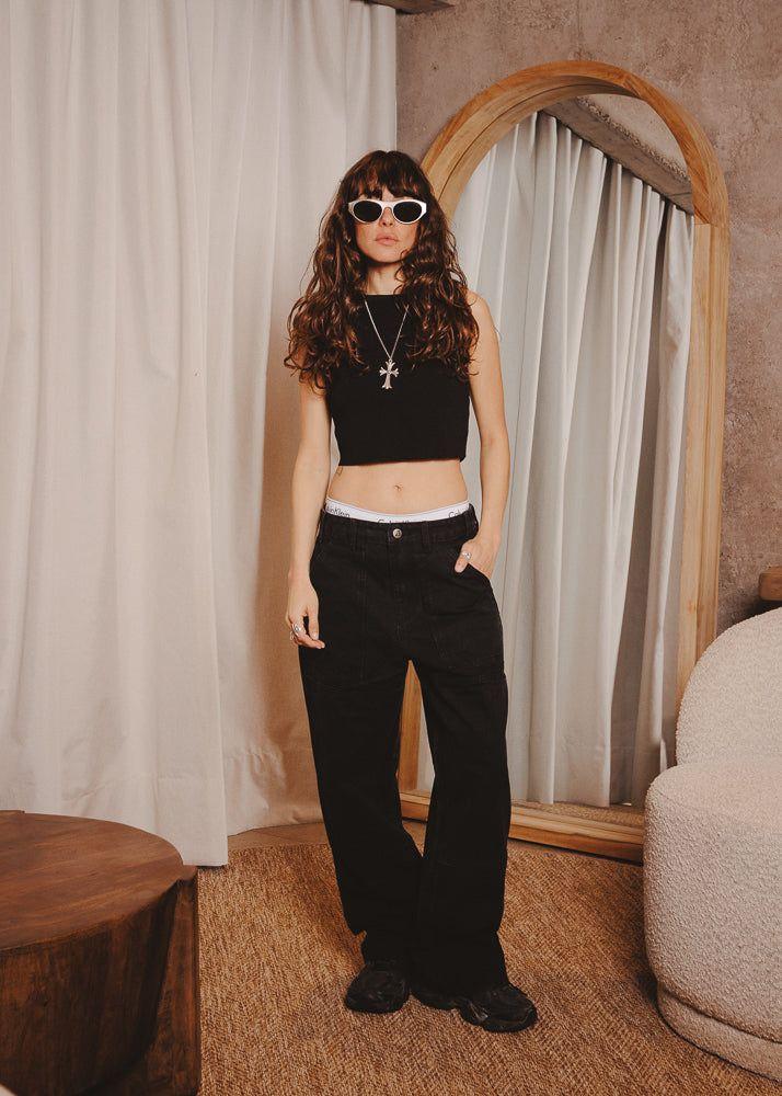 CANVAS PANTS DOUBLE BLACK-5