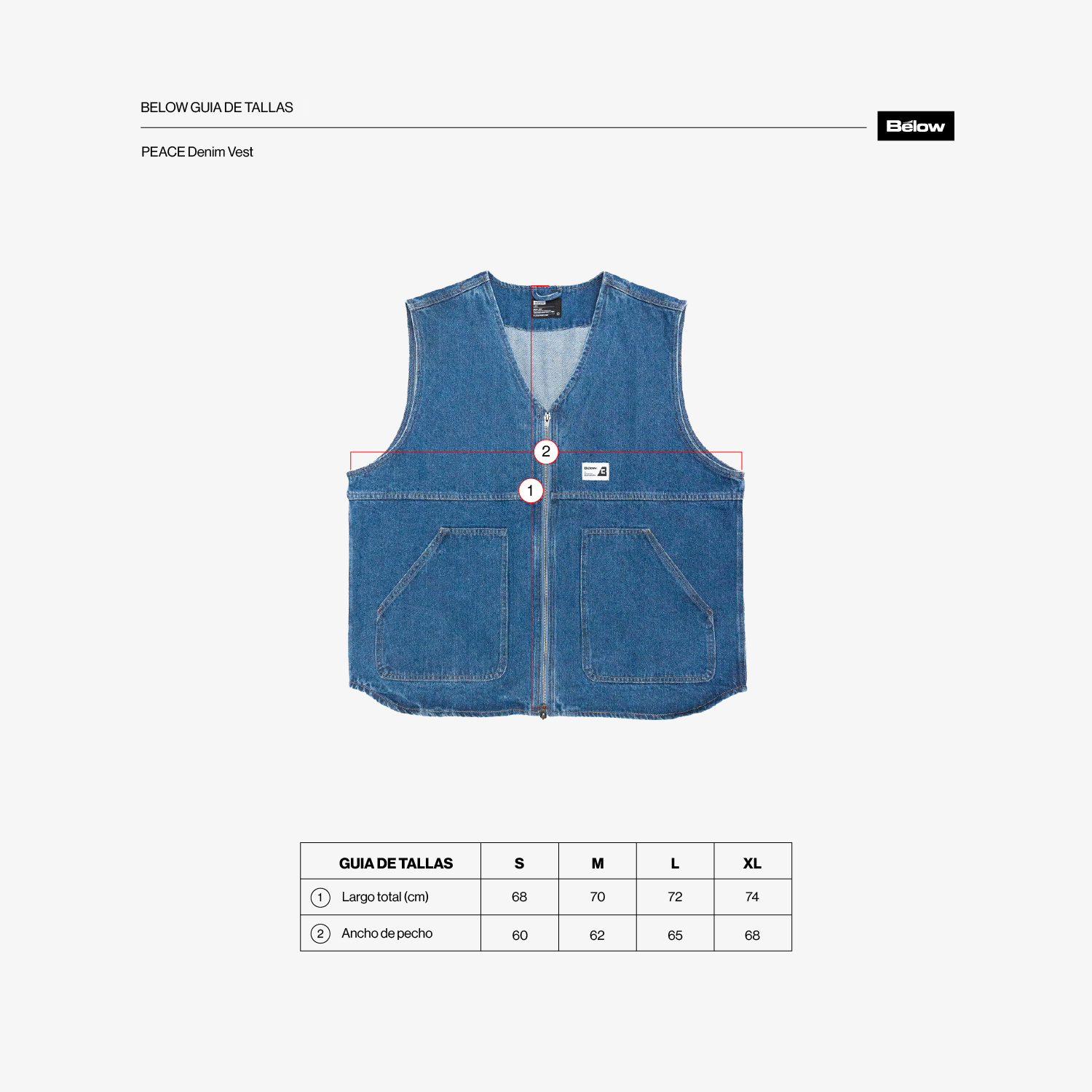 DENIM VEST PEACE BLUE-1