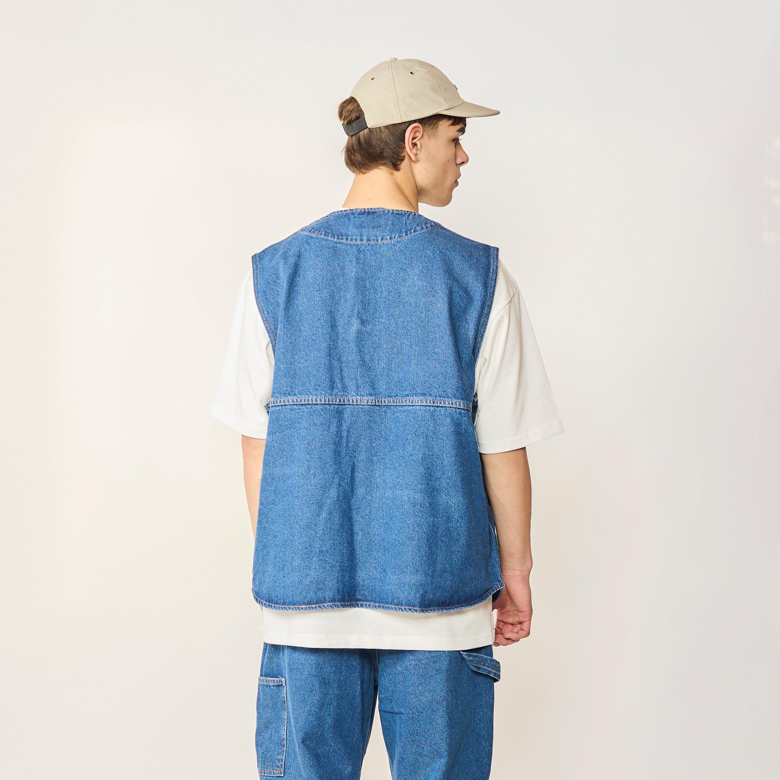 DENIM VEST PEACE BLUE-4