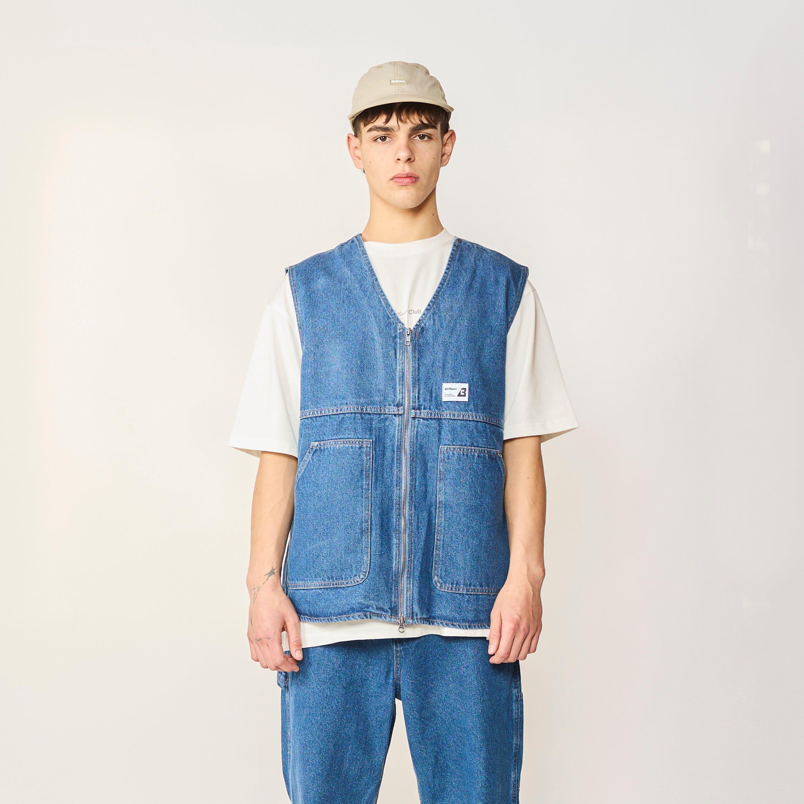 DENIM VEST PEACE BLUE-5