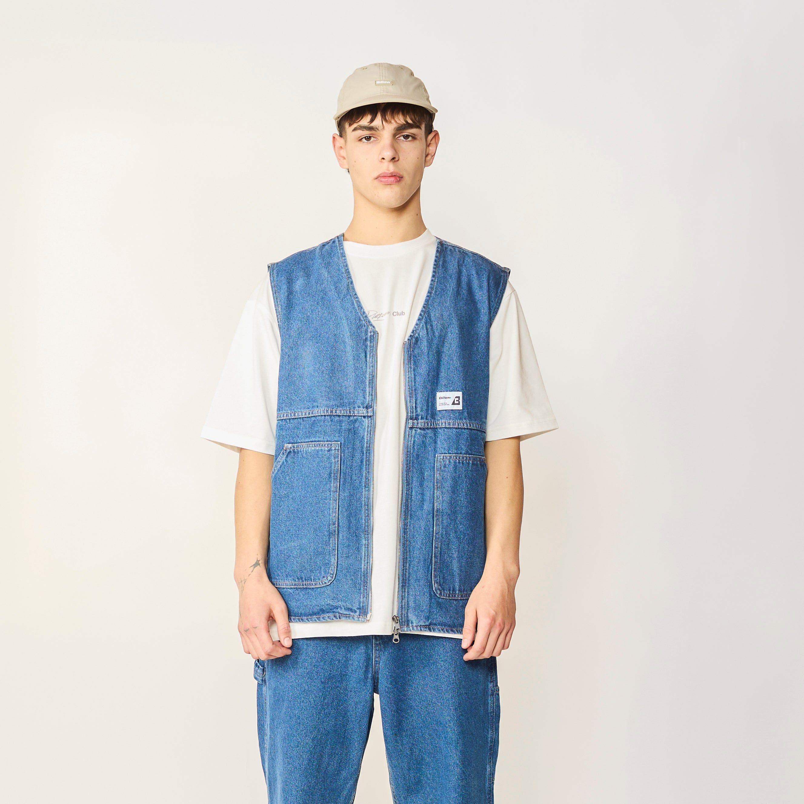 DENIM VEST PEACE BLUE-7