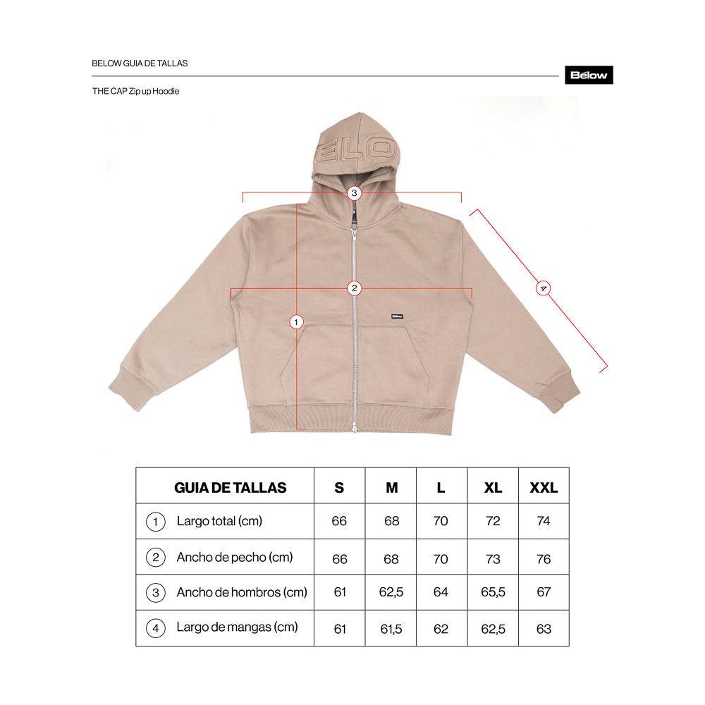 ZIPUP HOODIE THE CAP MARFIL-1