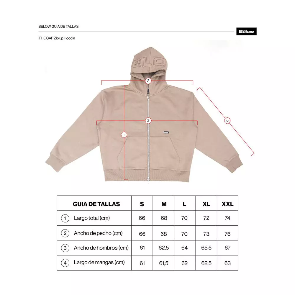 ZIPUP HOODIE THE CAP TAUPE-1