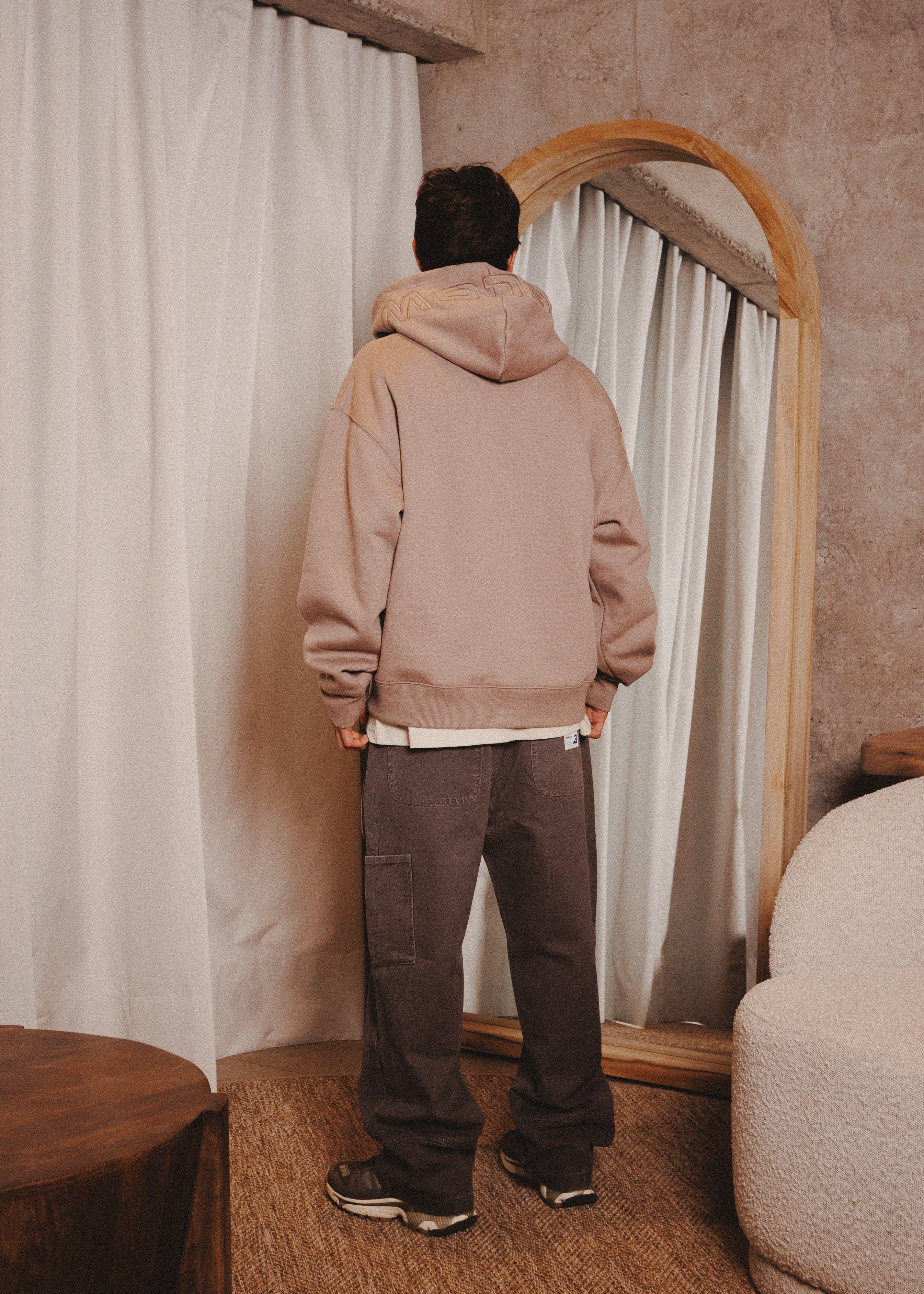 ZIPUP HOODIE THE CAP TAUPE-3