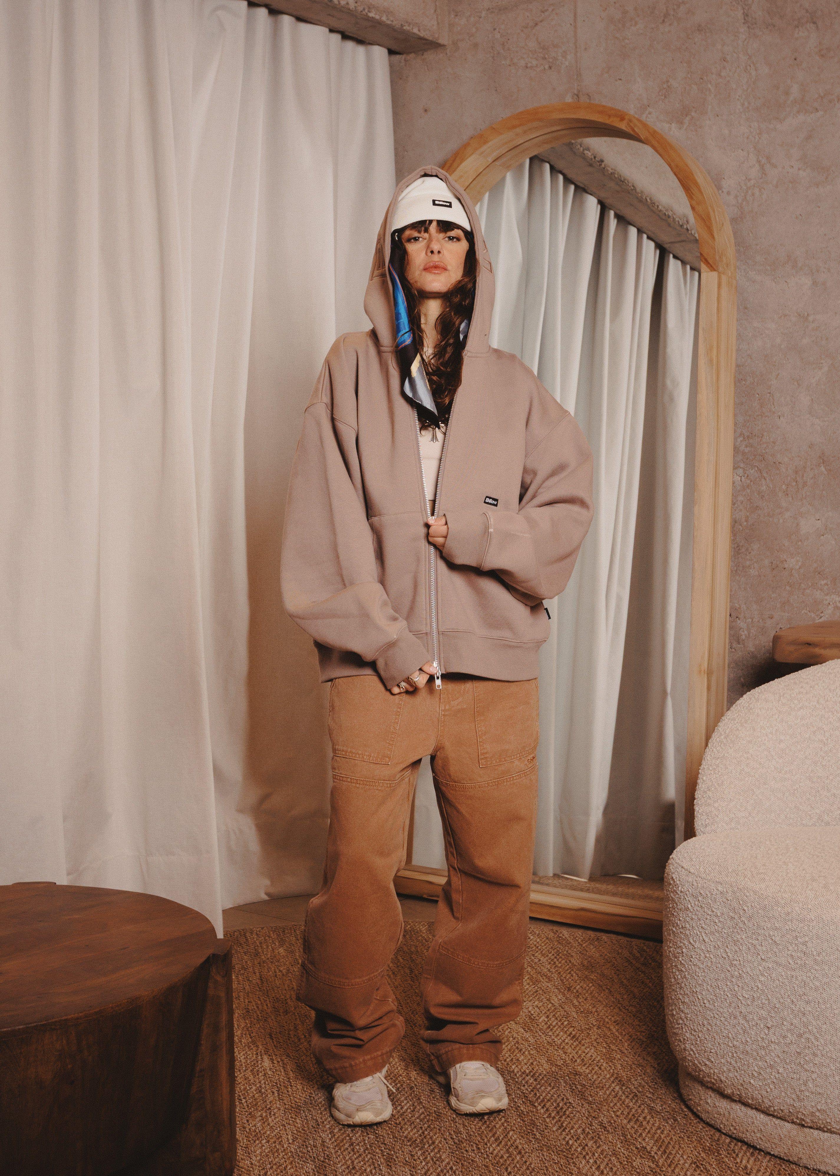 ZIPUP HOODIE THE CAP TAUPE-9