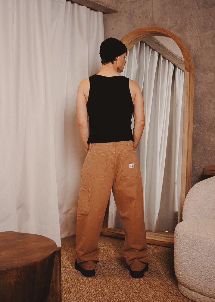 CANVAS PANTS DOUBLE TABACO-7