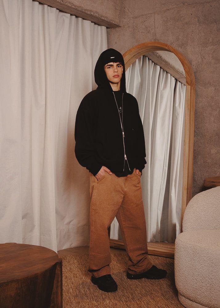 ZIPUP HOODIE THE CAP BLACK-7