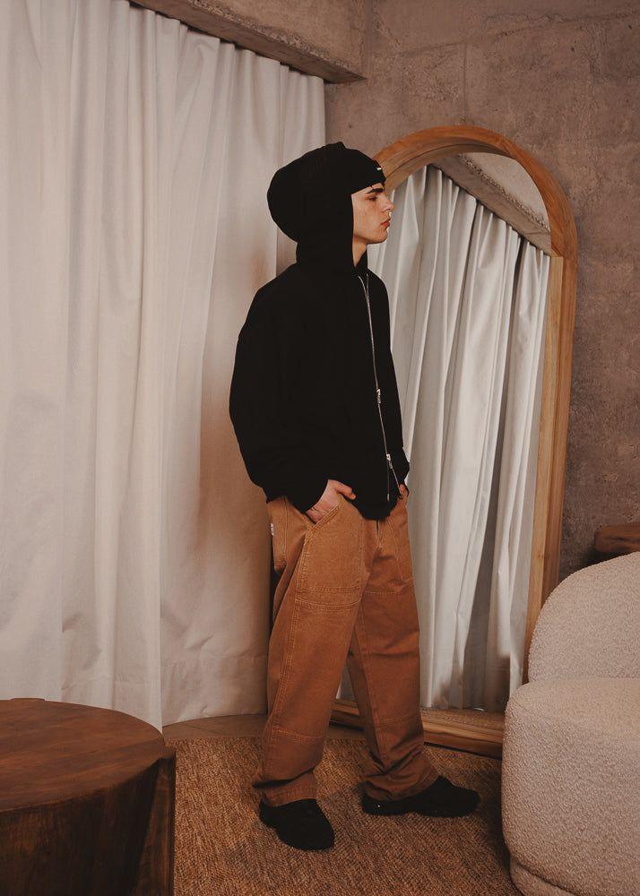 ZIPUP HOODIE THE CAP BLACK-8