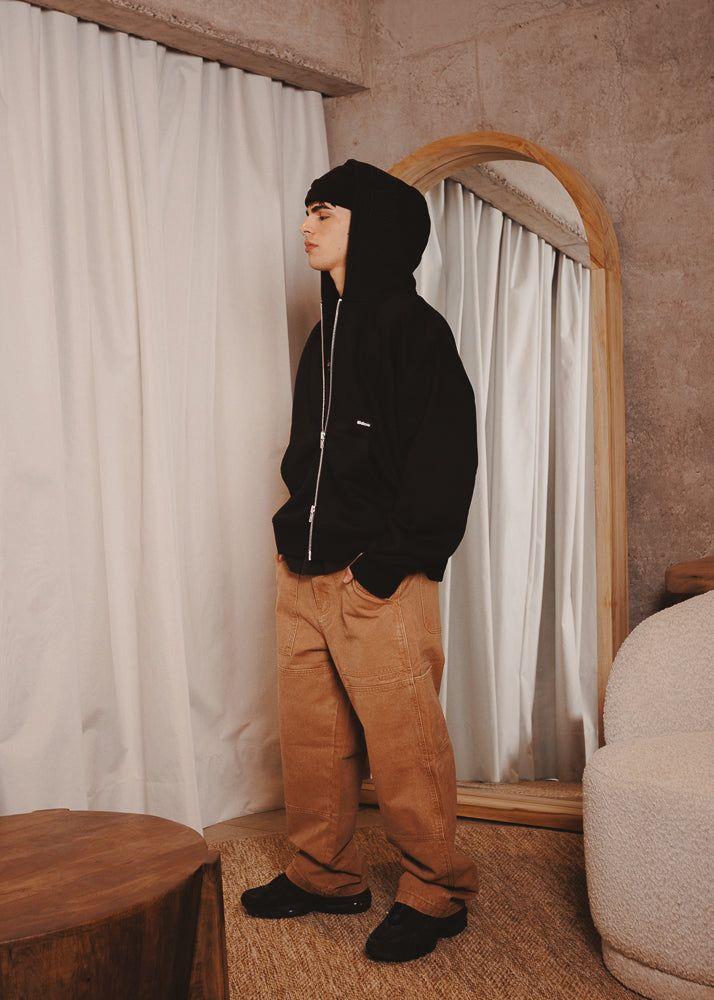 ZIPUP HOODIE THE CAP BLACK-9