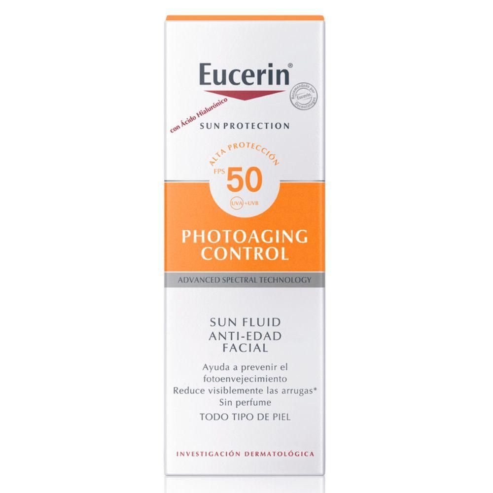 Protector Solar Facial Fluido Anti-Edad Eucerin FPS 50 50ml-3