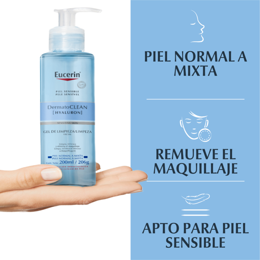 Eucerin DermatoCLEAN Gel Limpiador Facial 200ml-3