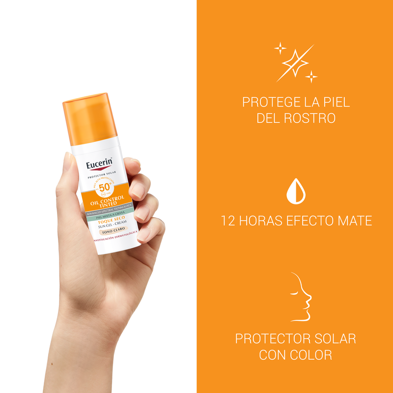 Eucerin Protector Solar Facial Oil Control Claro FPS50+ 50ml-4