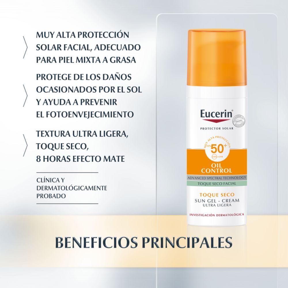 Eucerin Protector Solar Facial Oil Control FPS50+ 50ml-4