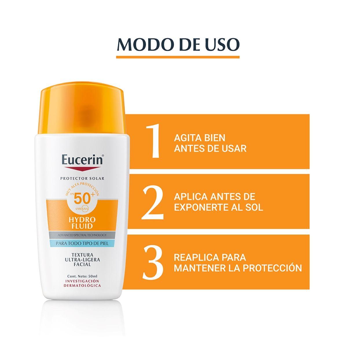 Eucerin Protector Solar Facial Hydro Fluid SPF50+ 50ml-2